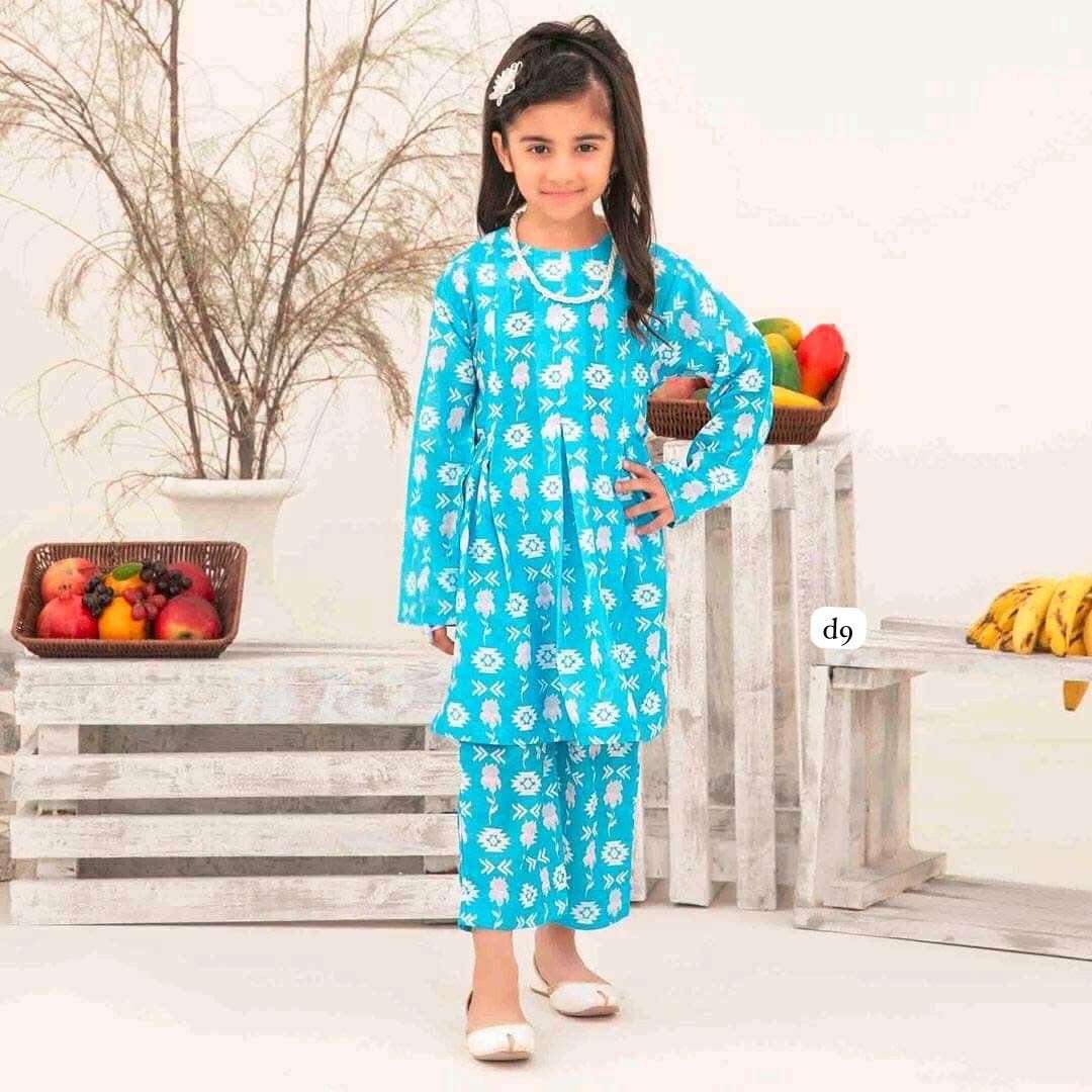 Nanhi Saheli Swiss Digital Printed 2 Piece Open and Model Pic By Tawakkal  